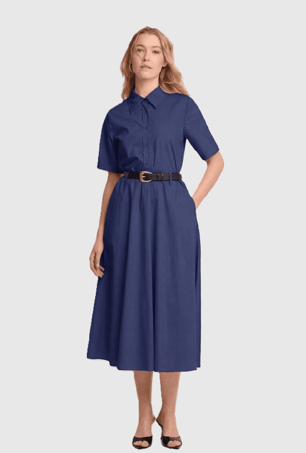 KOCCA abito con cintura donna blu - 2