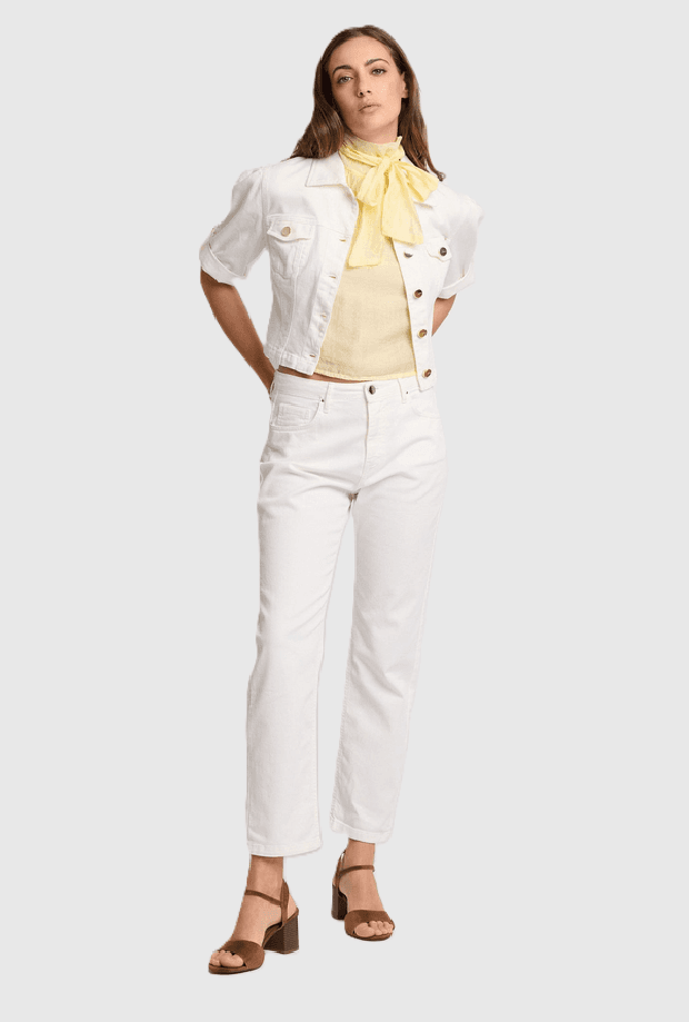 KOCCA pantalone slim fit donna bianco - 3