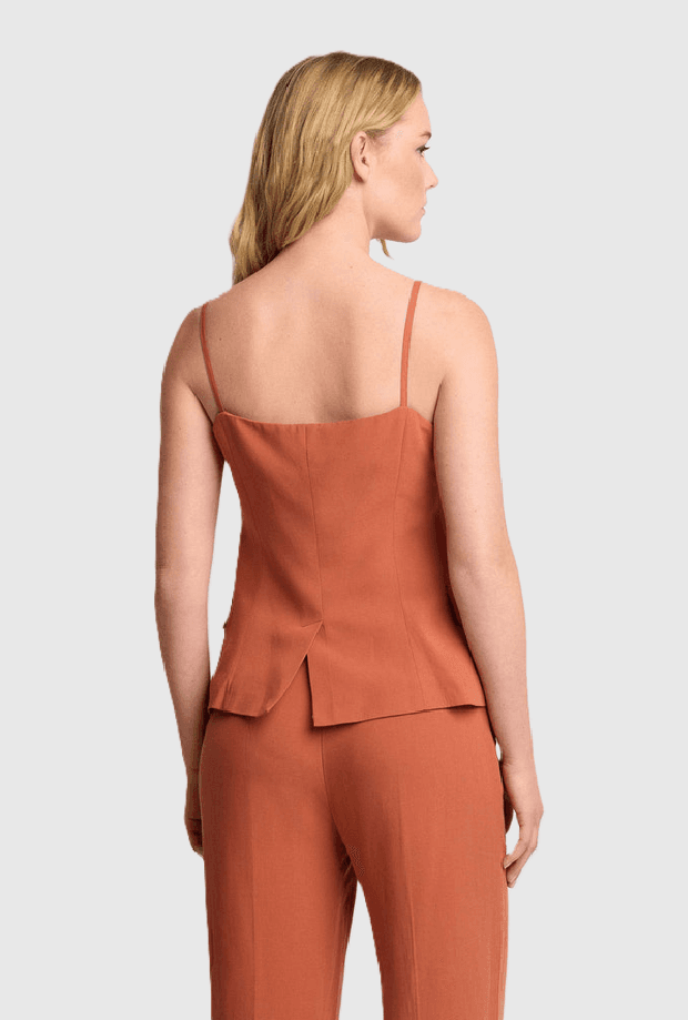 KOCCA top con spalline e bottoni donna arancio - 2