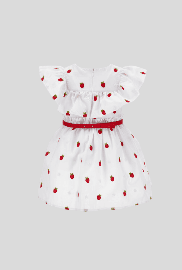 MONNALISA abito con fragole bambina bianco-rosso - 2