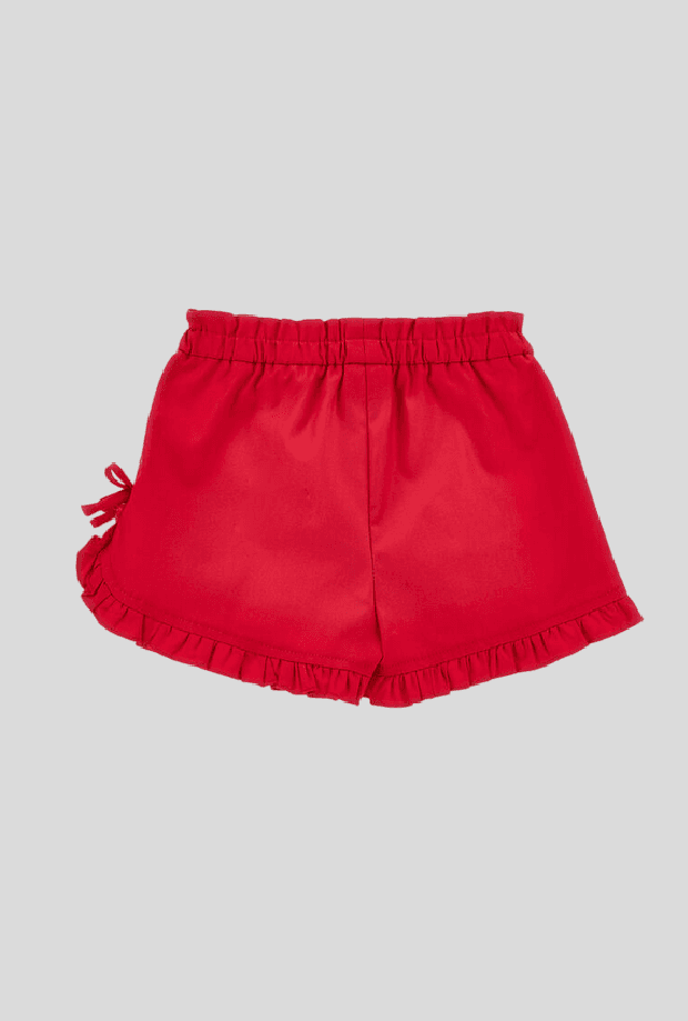 MONNALISA shorts con volant bambina rosso - 2