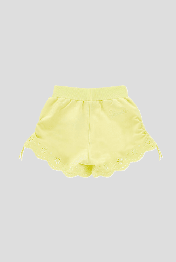 MONNALISA shorts ricamato bambina giallo chiaro - 2