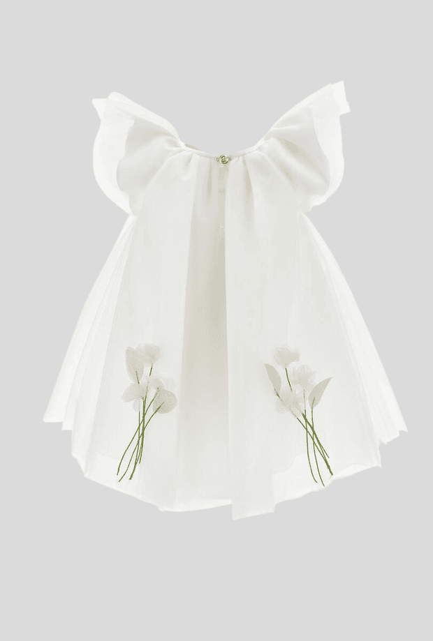 MONNALISA abito con fiori bambina bianco - 2