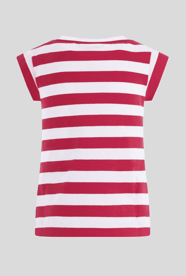 MONNALISA t-shirt a righe hello kitty bambina bianco-rosso - 2