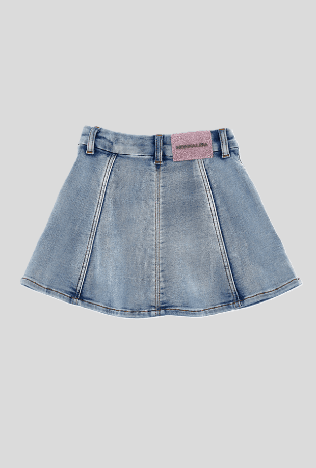 MONNALISA gonna in denim bambina blu - 2