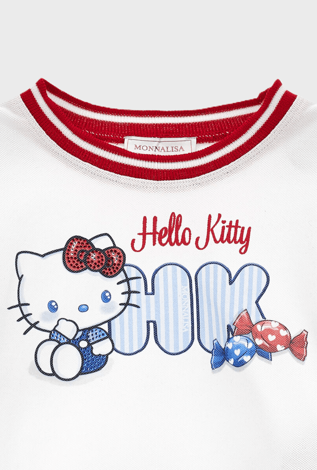 MONNALISA completo hello kitty bambina bianco-blue - 3
