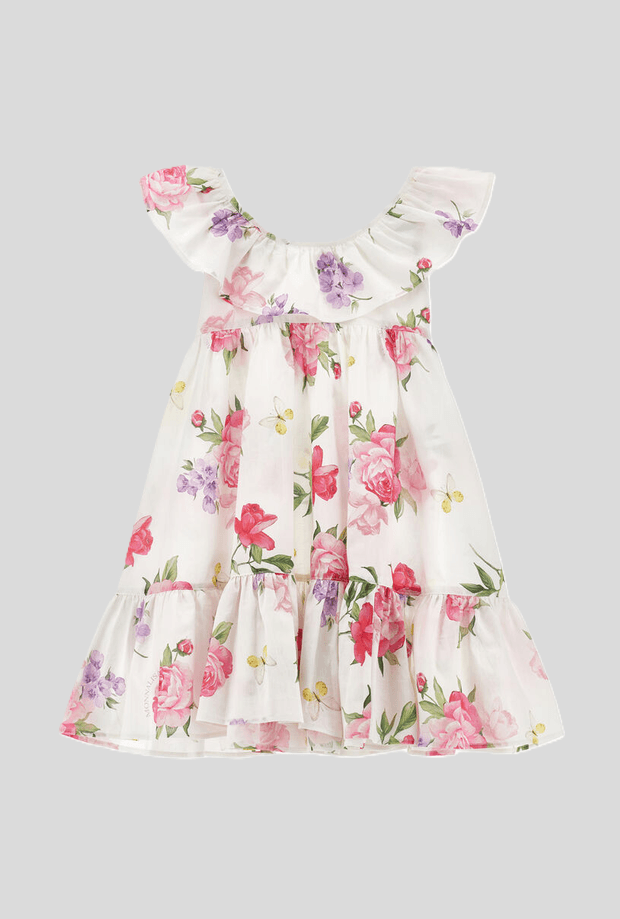 MONNALISA abito floreale bambina bianco - 2