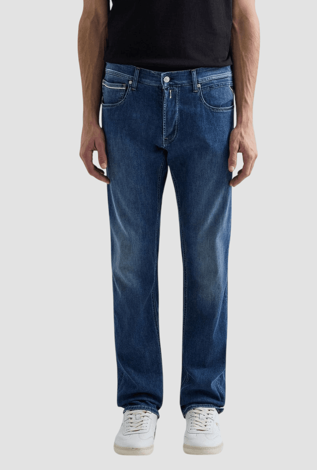 REPLAY jeans straight fit uomo blu medio
