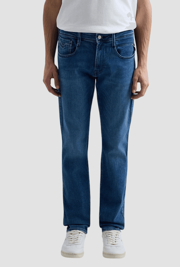 REPLAY jeans slim fit uomo blu medio - 4