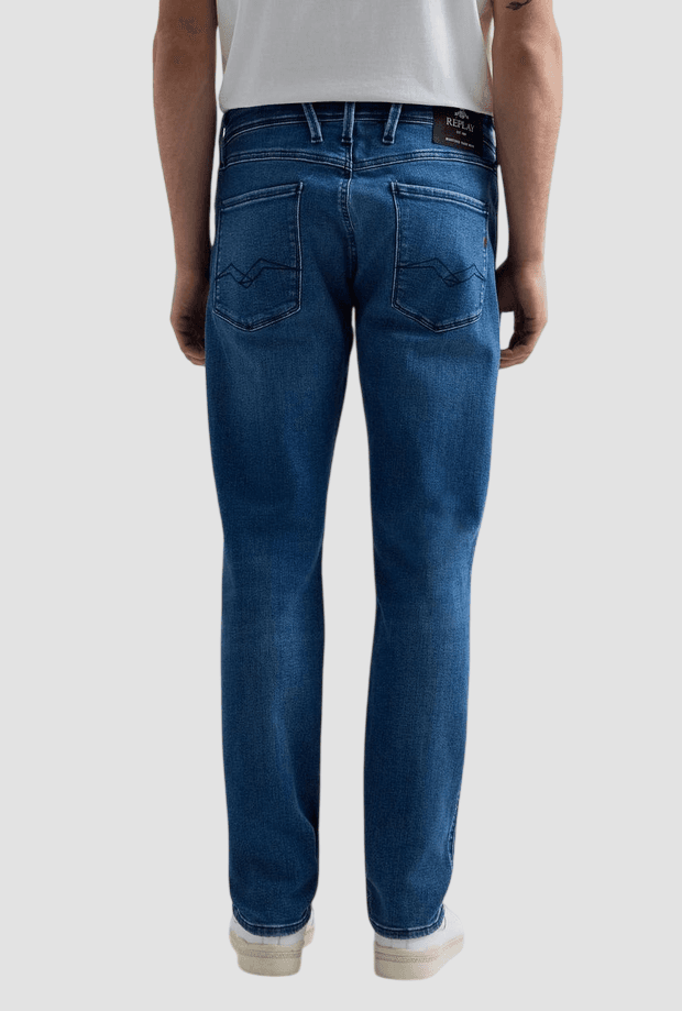 REPLAY jeans slim fit uomo blu medio - 2