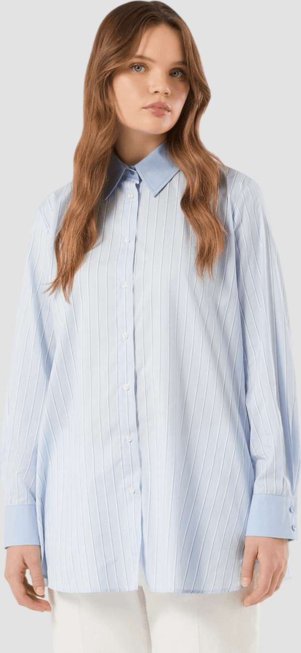 PERSONA camicia a righe donna azzurro - 2
