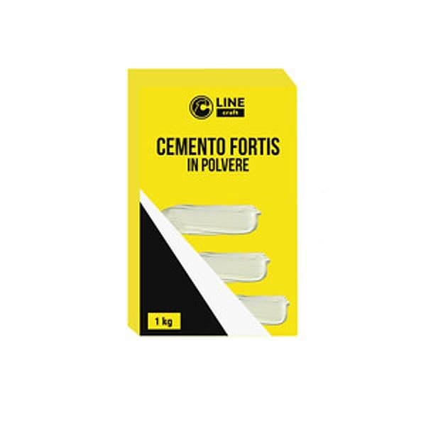 Cemento in Polvere 1 kg Bianco Fortis C Line Craft 12 Pezzi