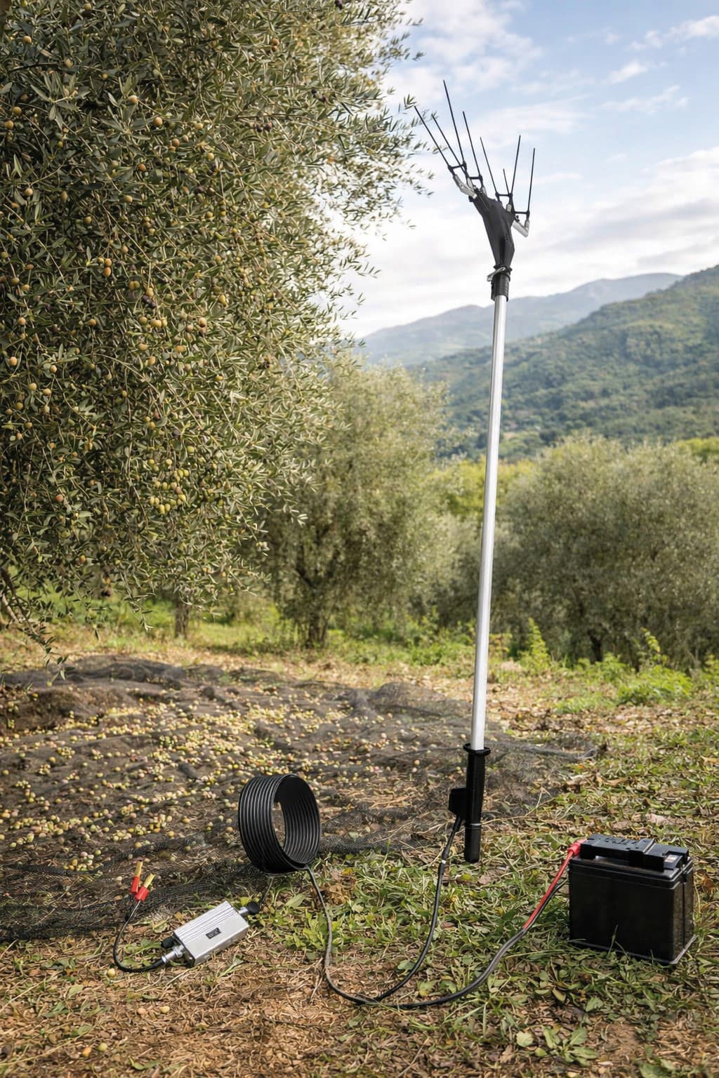 Scuotitore per Olive con Astine in Fibra di Carbonio 274 W Globex - 2