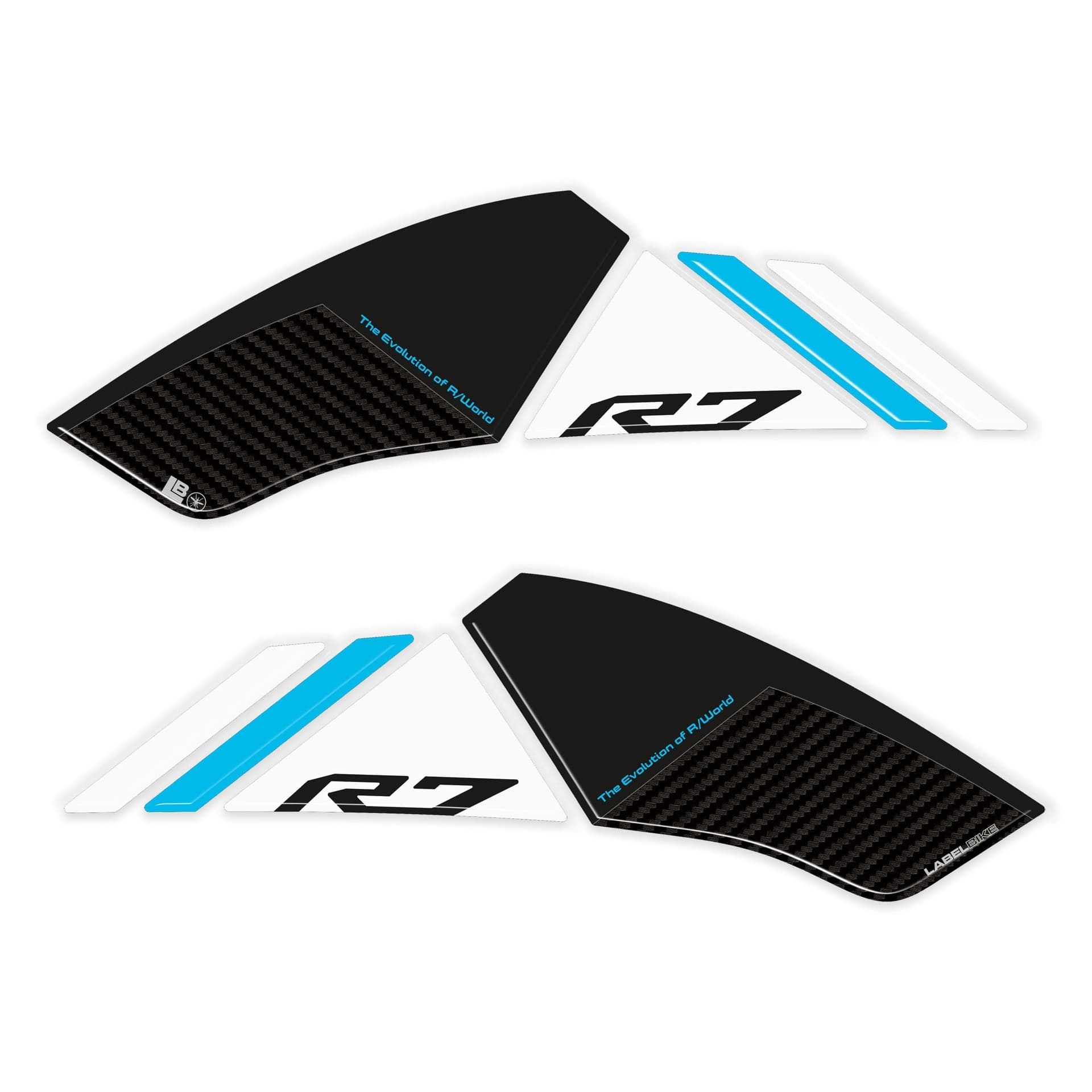 Adesivi Protezioni Laterali Serbatoio moto compatibile con Yamaha R7 2026 - 2