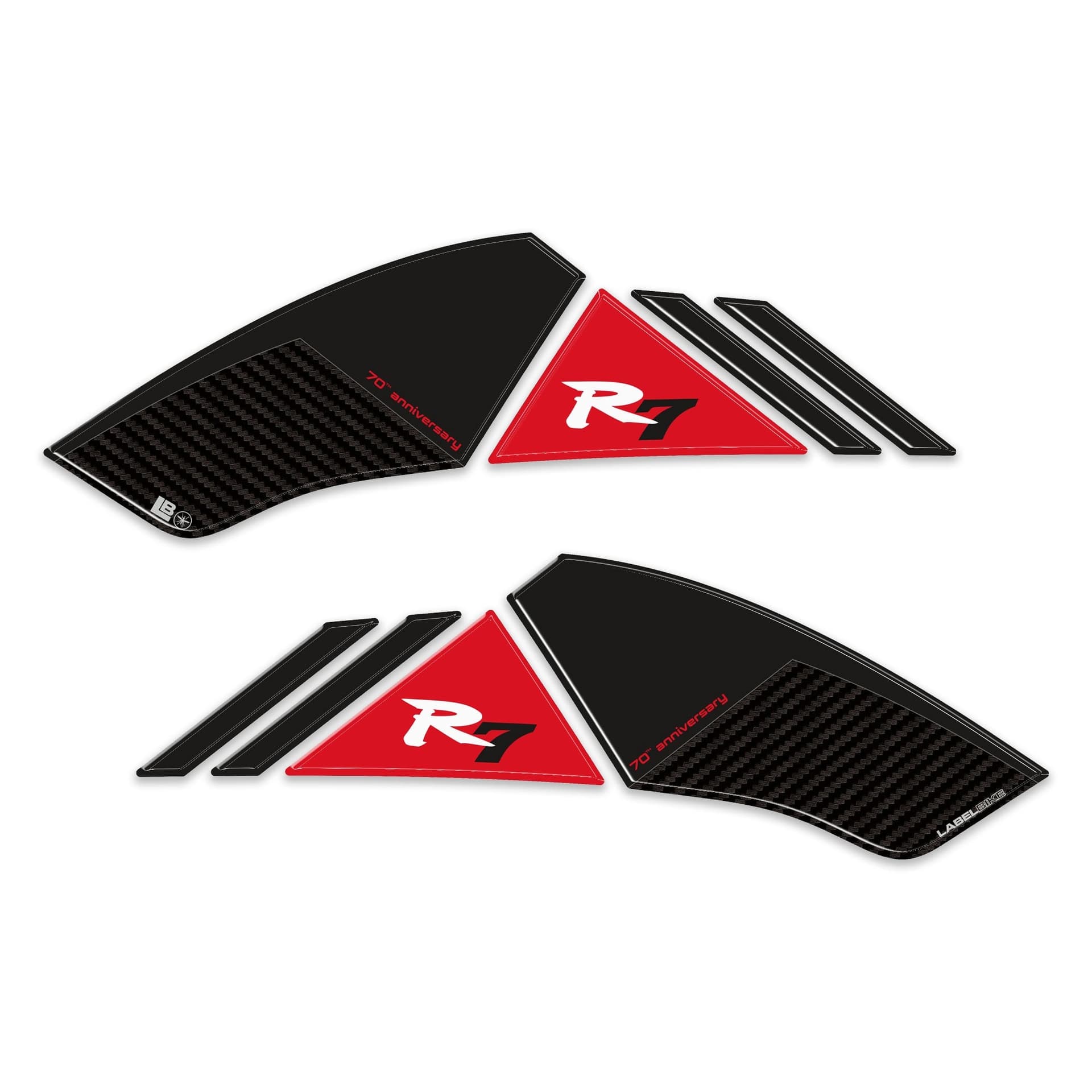 Adesivi Protezioni Laterali Serbatoio moto compatibile con Yamaha R7 2026 - 14