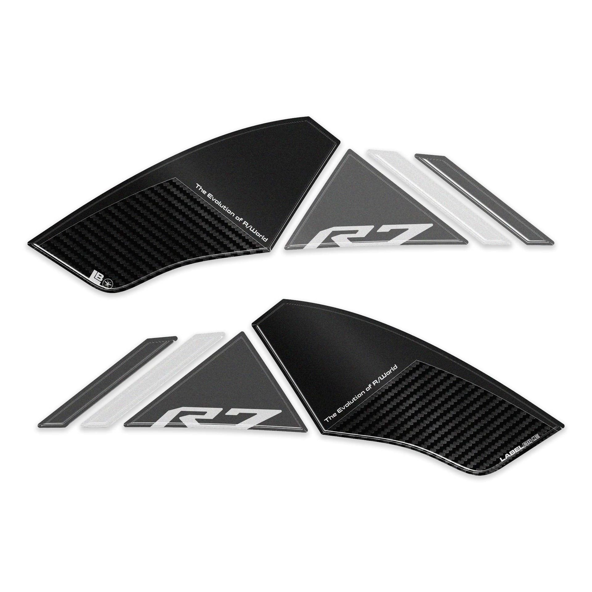 Adesivi Protezioni Laterali Serbatoio moto compatibile con Yamaha R7 2026 - 8