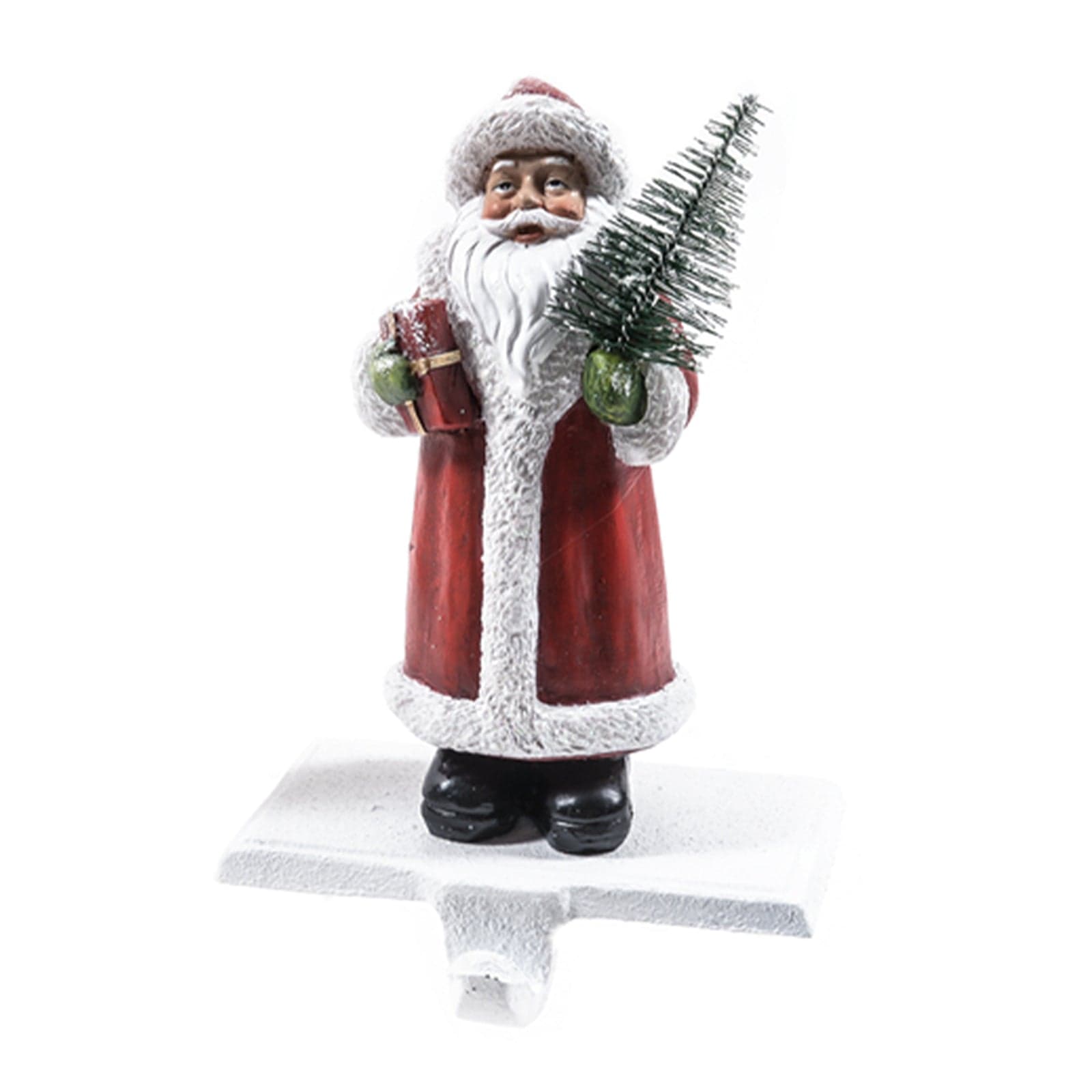 Supporto per Calza di Natale Babbo Natale in resina e ghisa da 17 cm - 2