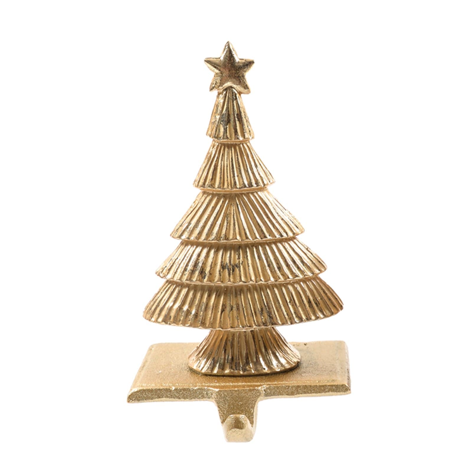 Supporto per Calza di Natale Albero Oro in resina e ghisa da 19 cm - 2