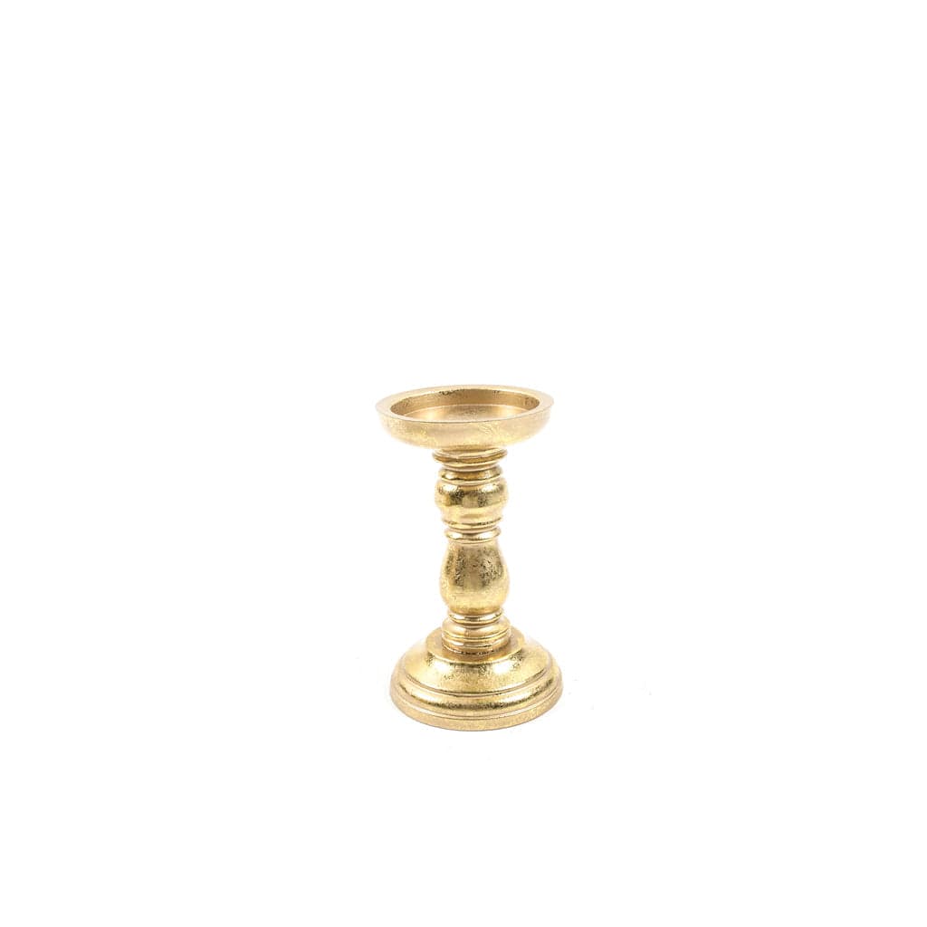 Portacandela Oro con base per lumini "Foglia Oro" - 3