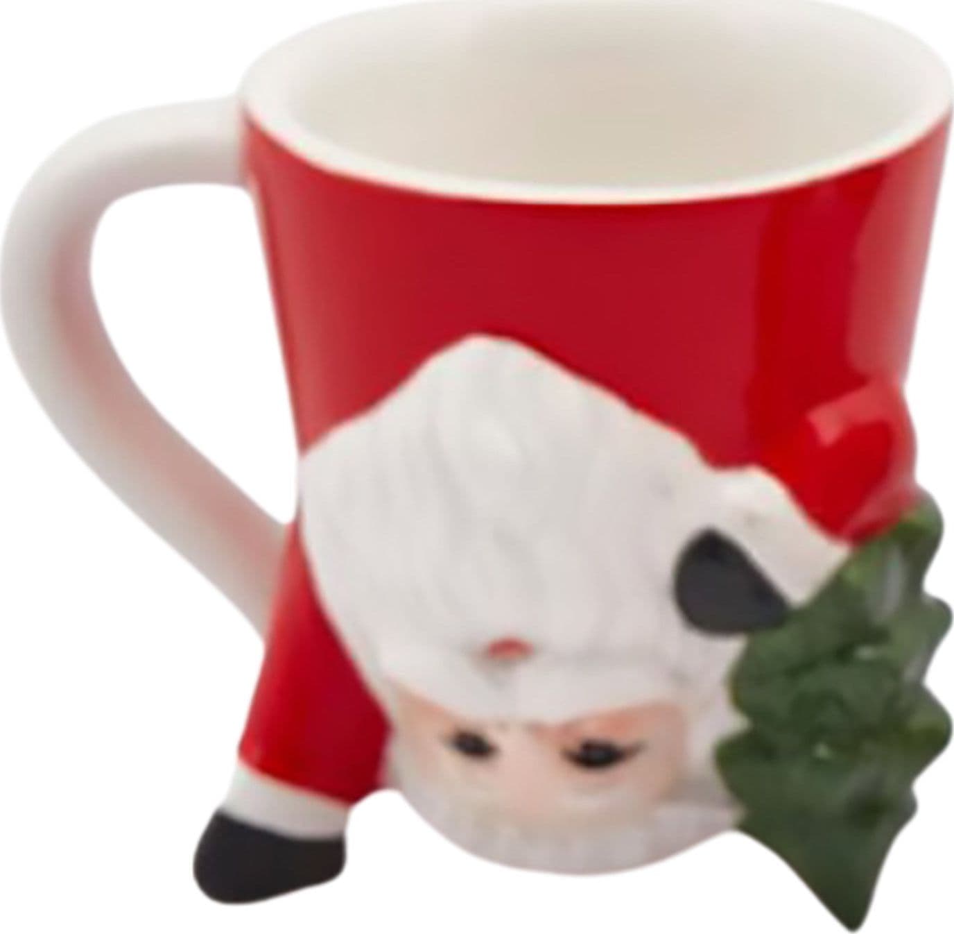 Tazza con decorazione "Pupazzo di Natale" con manico Ø 6 x h 7 cm - 2