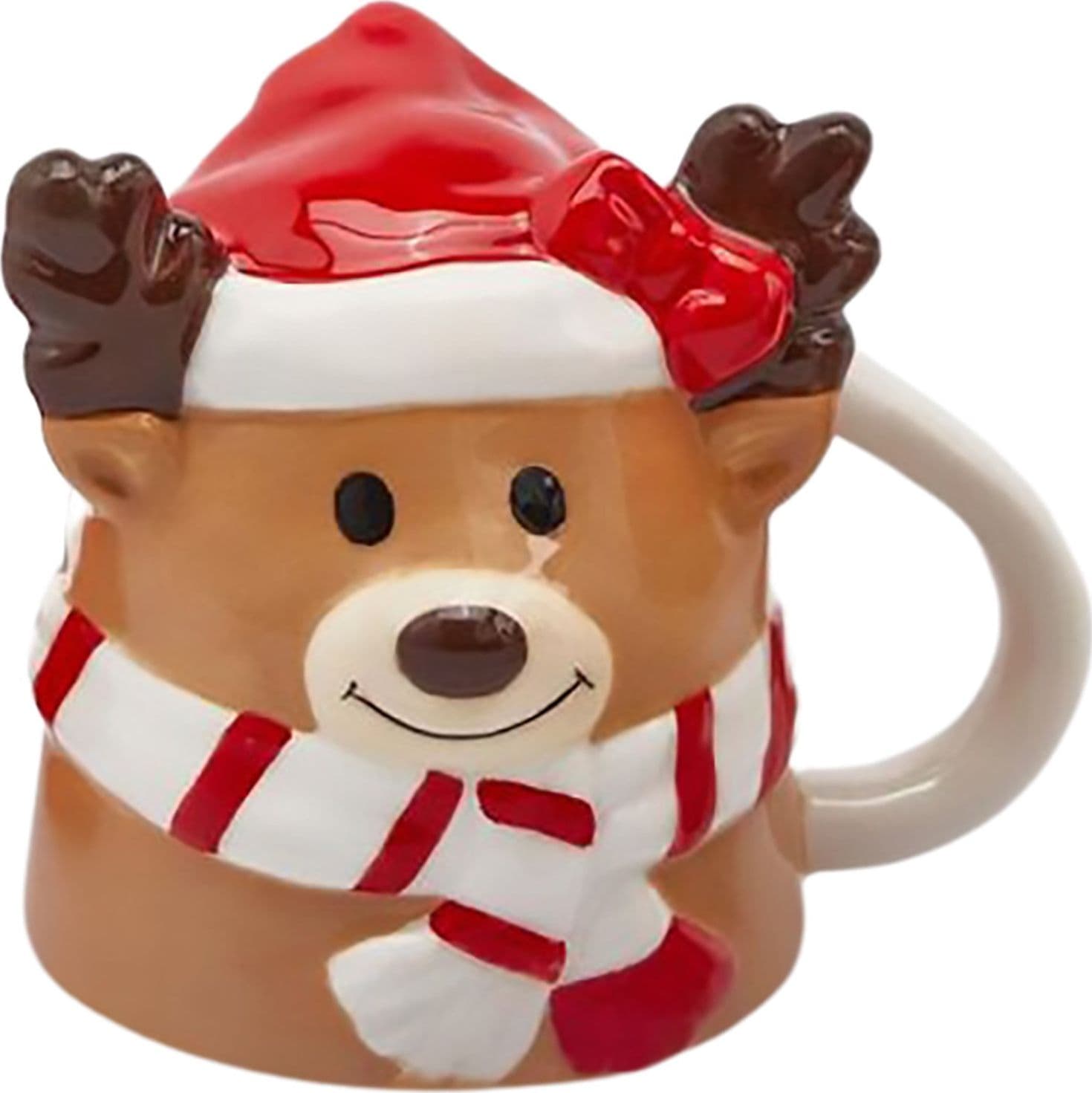 Tazza con decorazione "Pupazzo di Natale" con manico Ø 6 x h 7 cm - 6