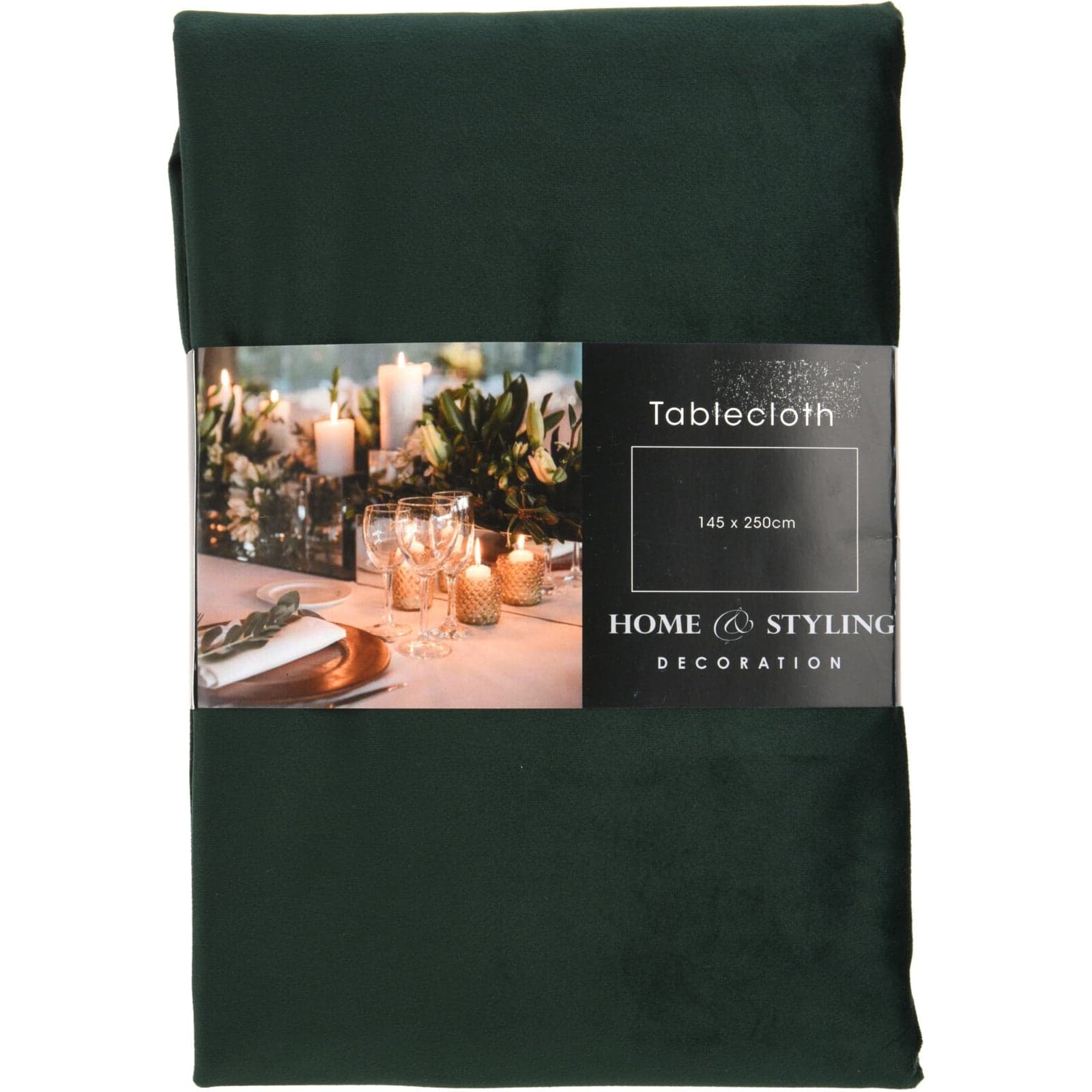 Tovaglia nataliza da 250 x 145 cm, decorazione in plastica, tinta unita - 6