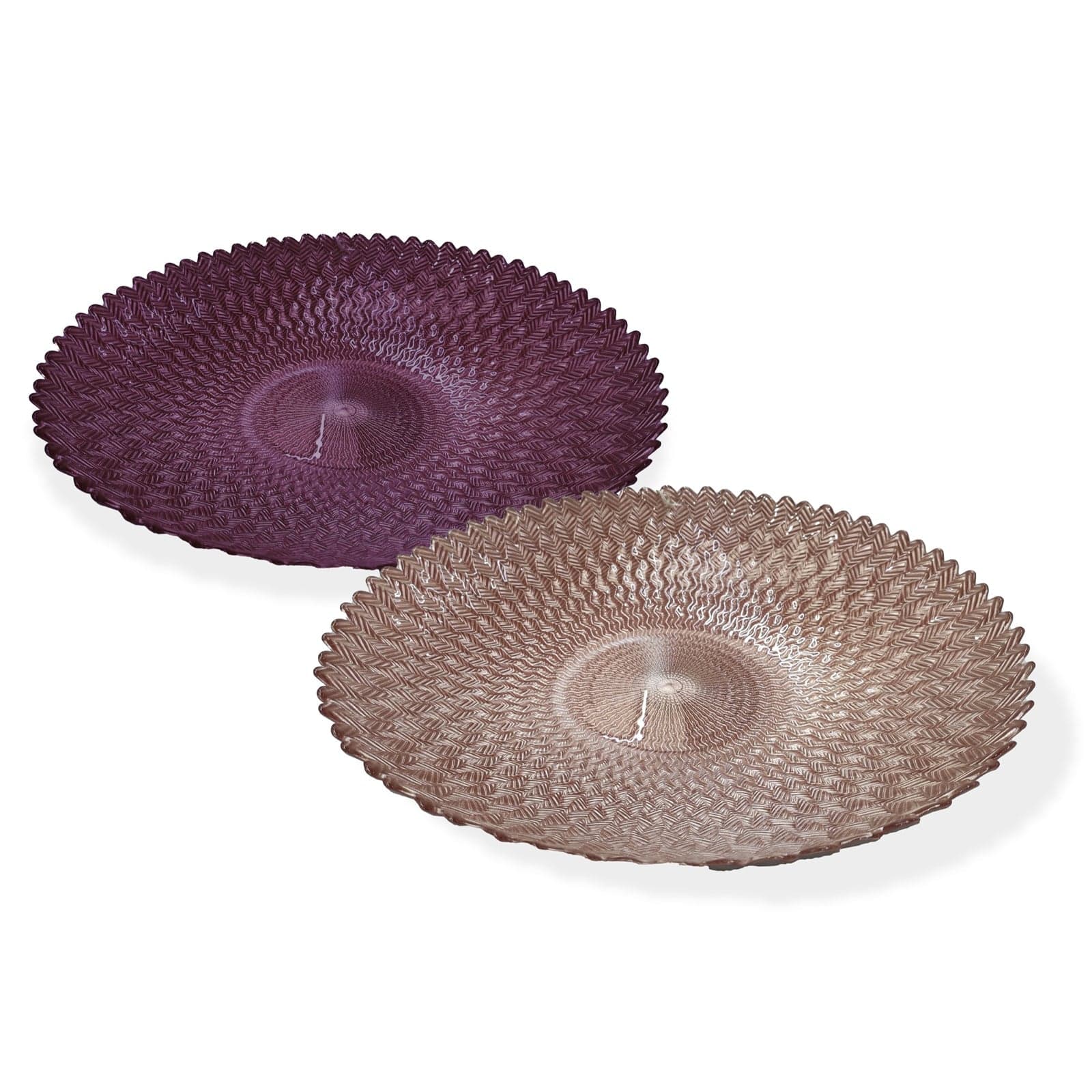 Piatto decorato centrotavola "Fashion" in vetro per tavola natalizia da 40 cm - 1