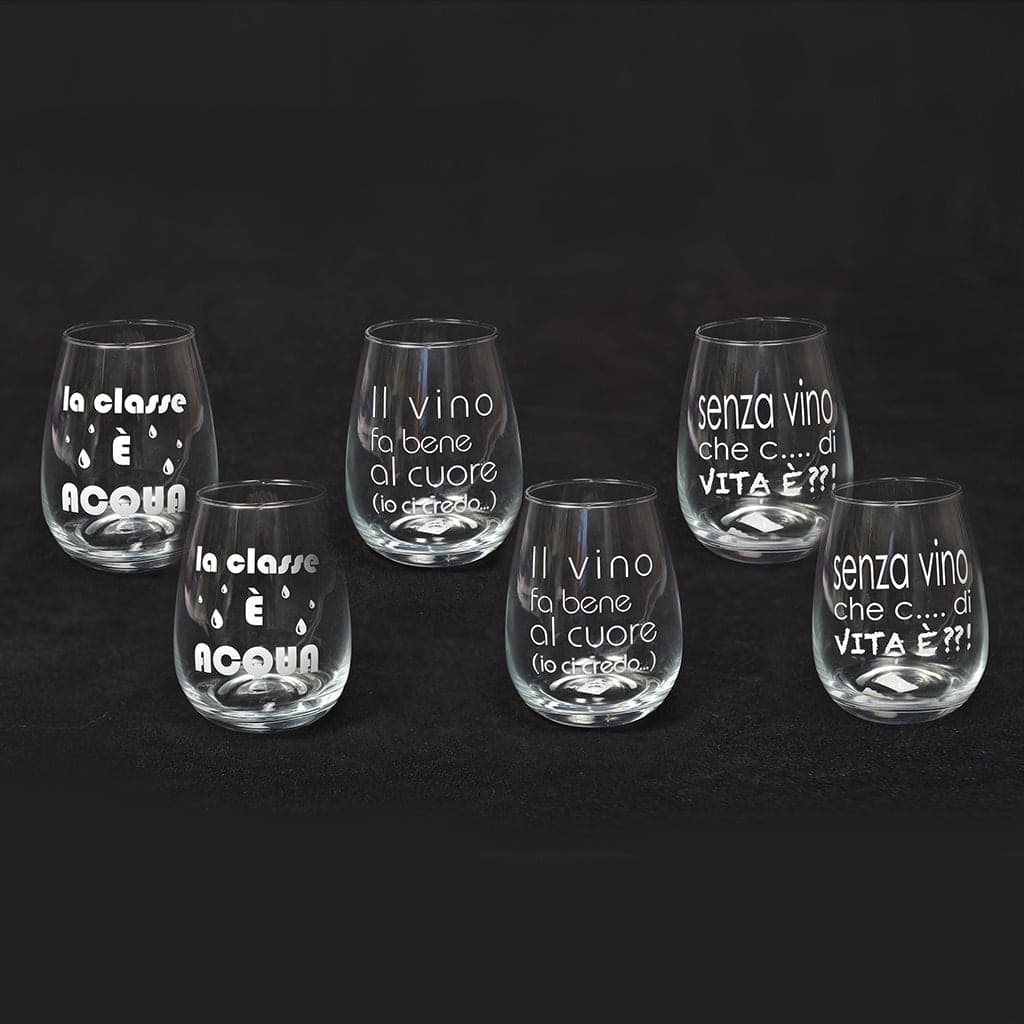 Bicchieri in vetro con scritte da 460 mL da 11 cm, confezione da 6 pezzi - 2