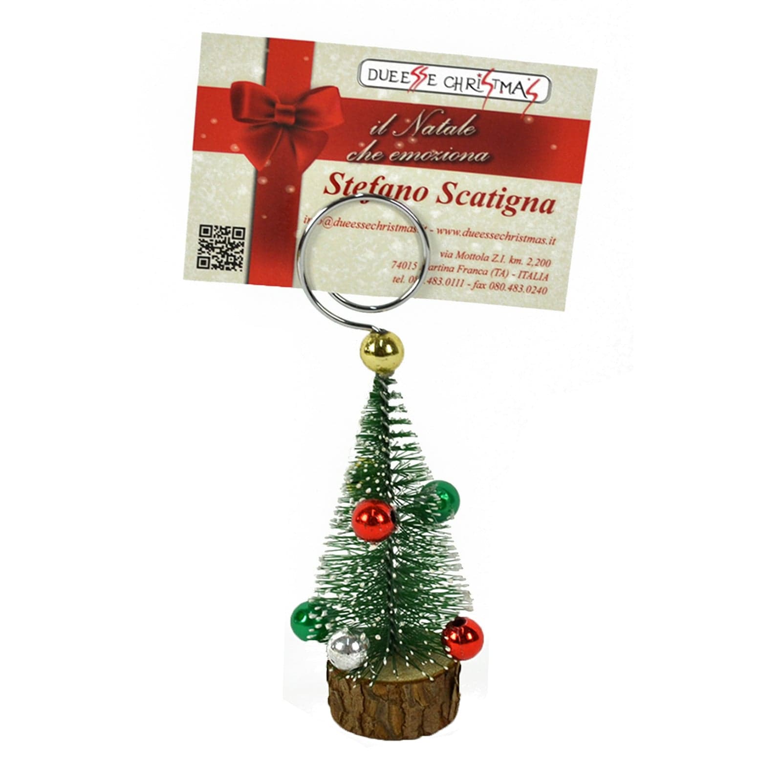 Segnaposto per tavola Natalizia "Albero" decorativo per Bigliettini h 13 cm - 2