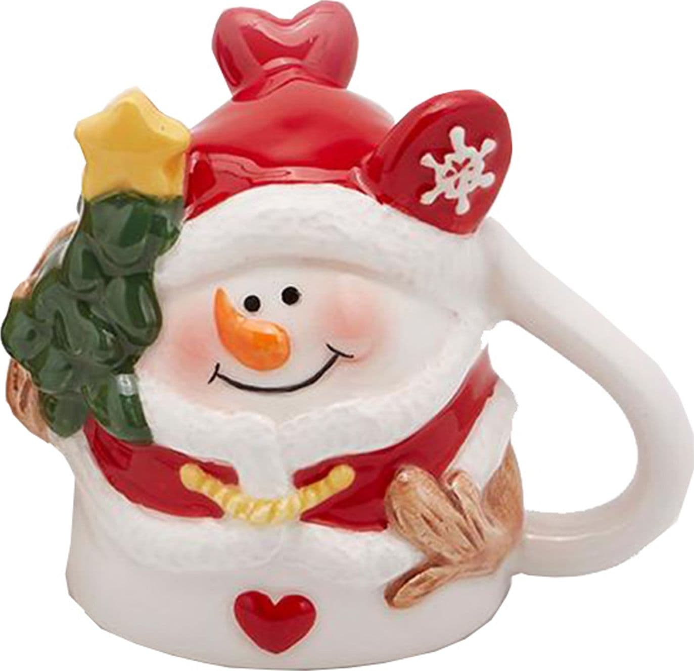 Tazze Natalizie h 7 cm Babbo Natale, Renna e Pupazzo di Neve Ø 6 cm - 4