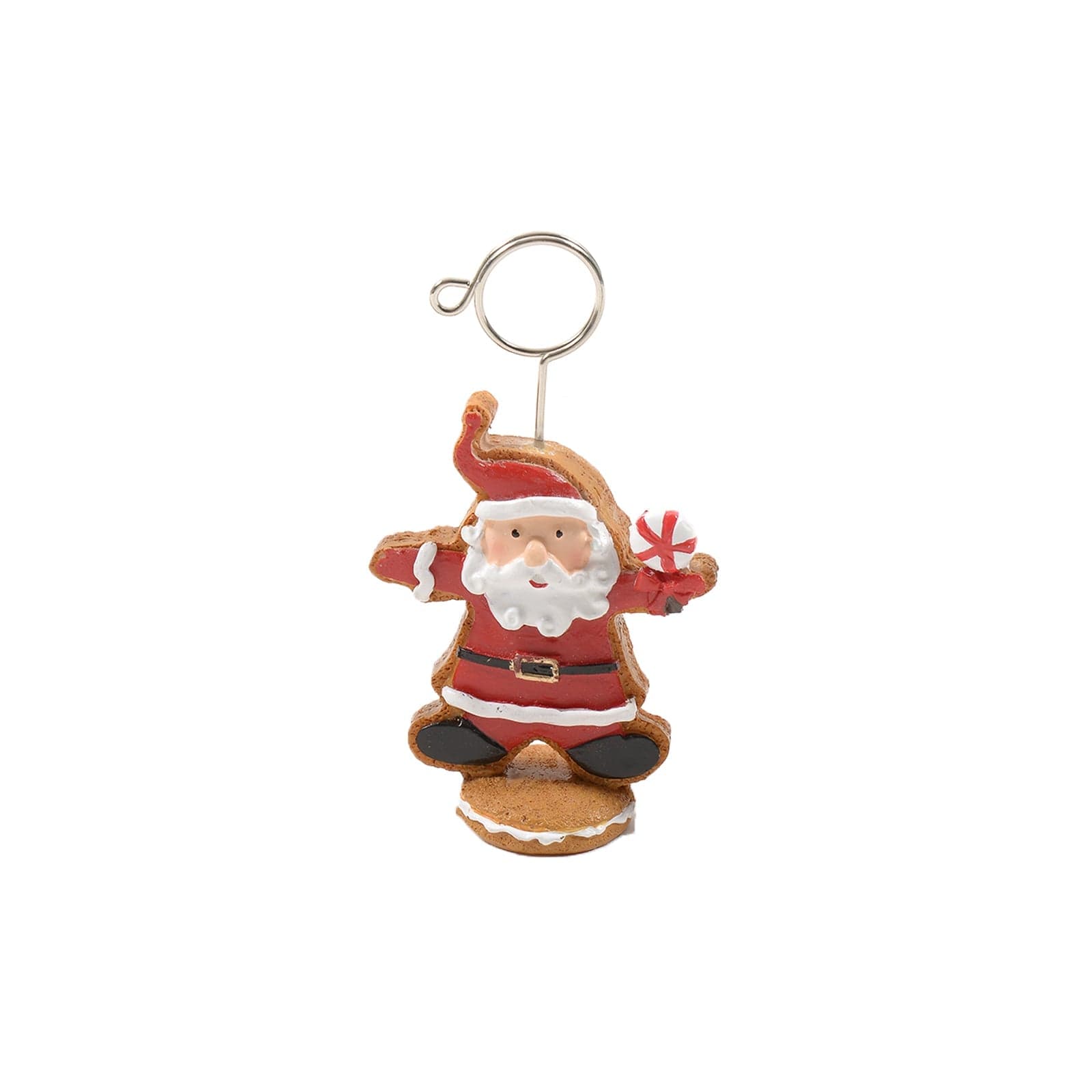 Segnaposto decorativo "Pan di zenzero" per festività e Natale, per Foto e Bigliettini h 8.5 cm - 3