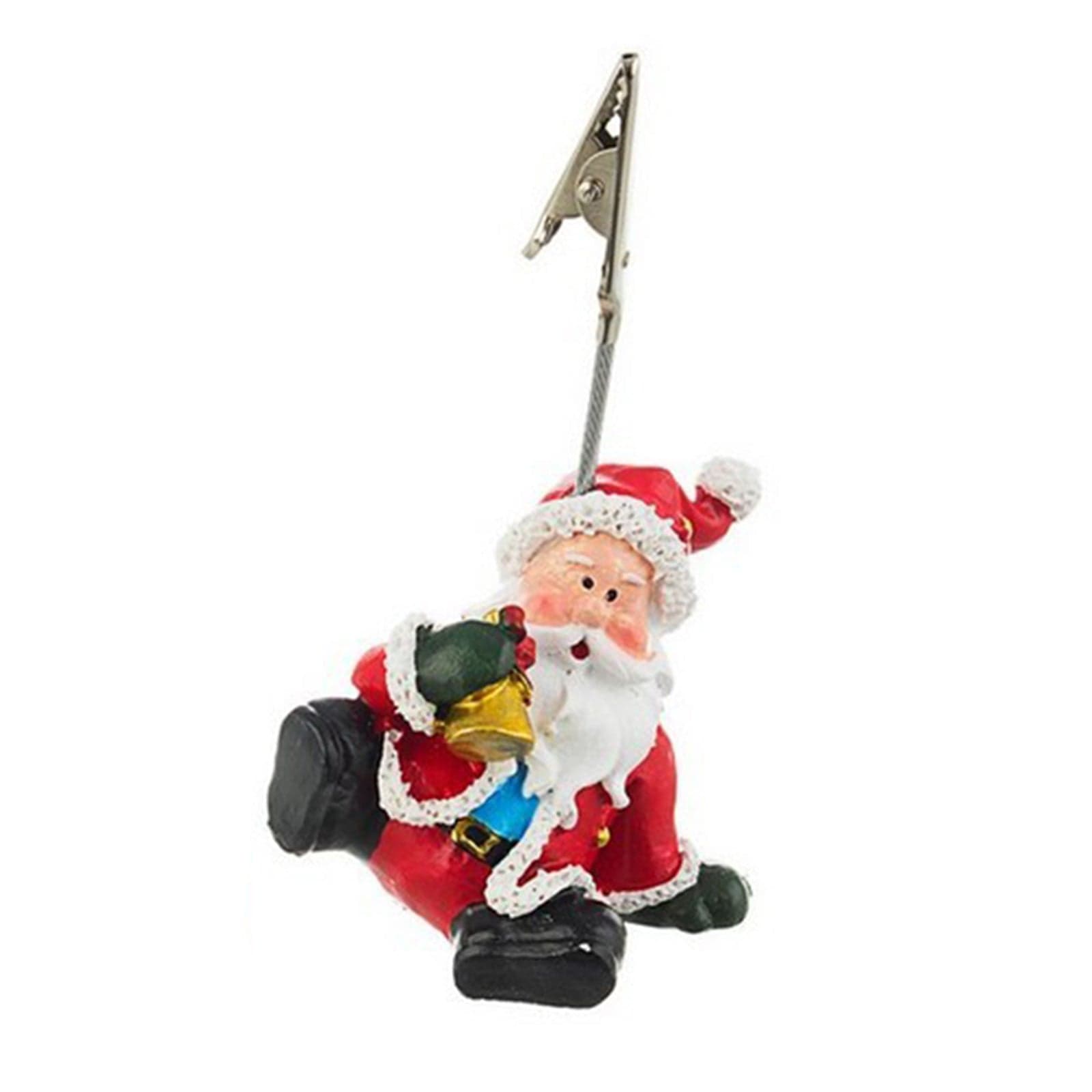 Segnaposto per tavola Natalizia "Babbo Rosso" decorativo per Bigliettini h 11 cm