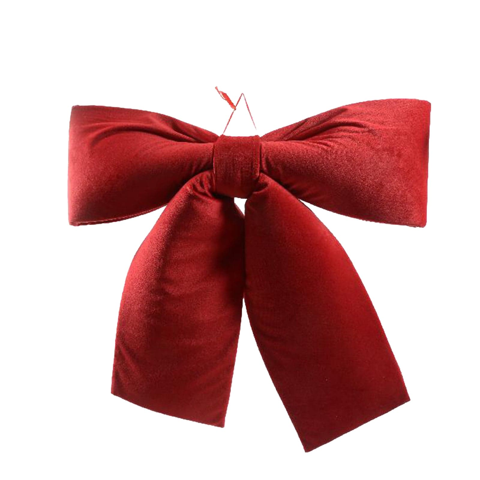 Fiocco Rosso in velluto decorazione natalizia per albero e ghirlanda dietro porta - 2