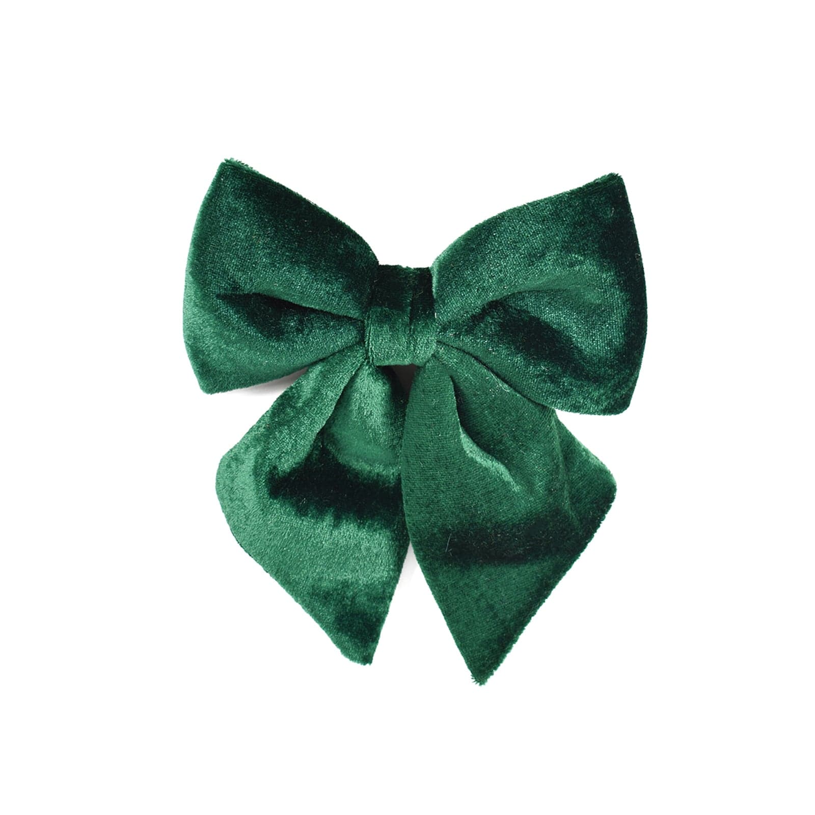 Fiocco Verde Scuro in velluto imbottito decorazione natalizia per albero e ghirlanda dietro porta - 2