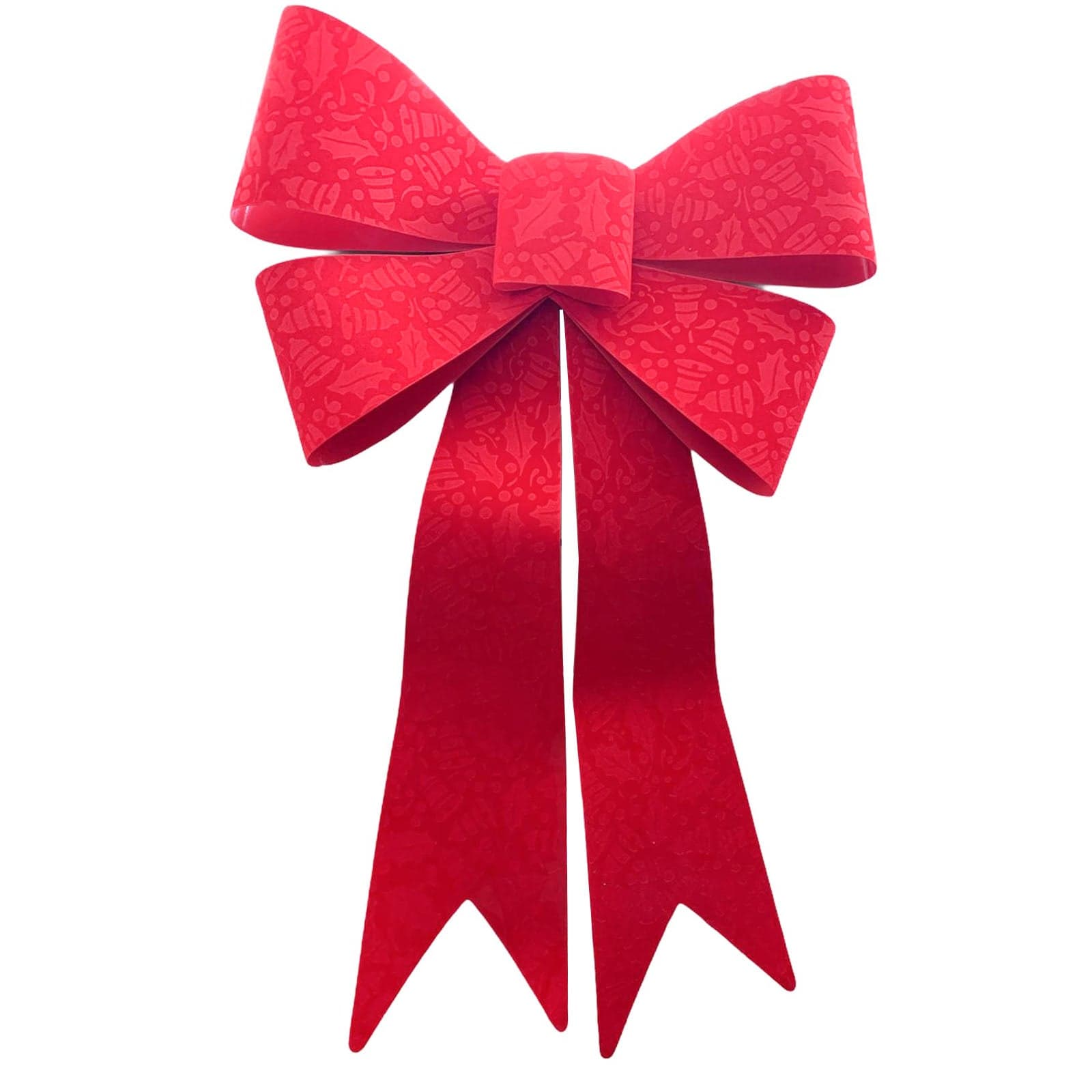 Fiocco Rosso in velluto decorazione natalizia per albero e ghirlanda - 2