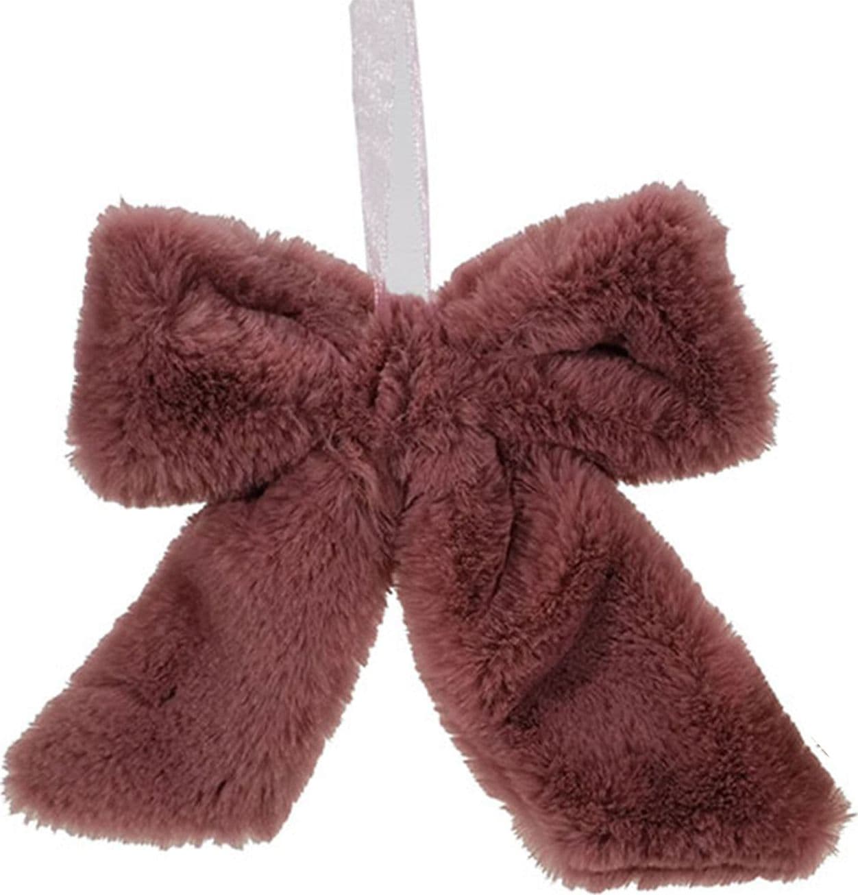 Fiocco effetto peluche imbottito decorazione natalizia per albero e ghirlanda - 2