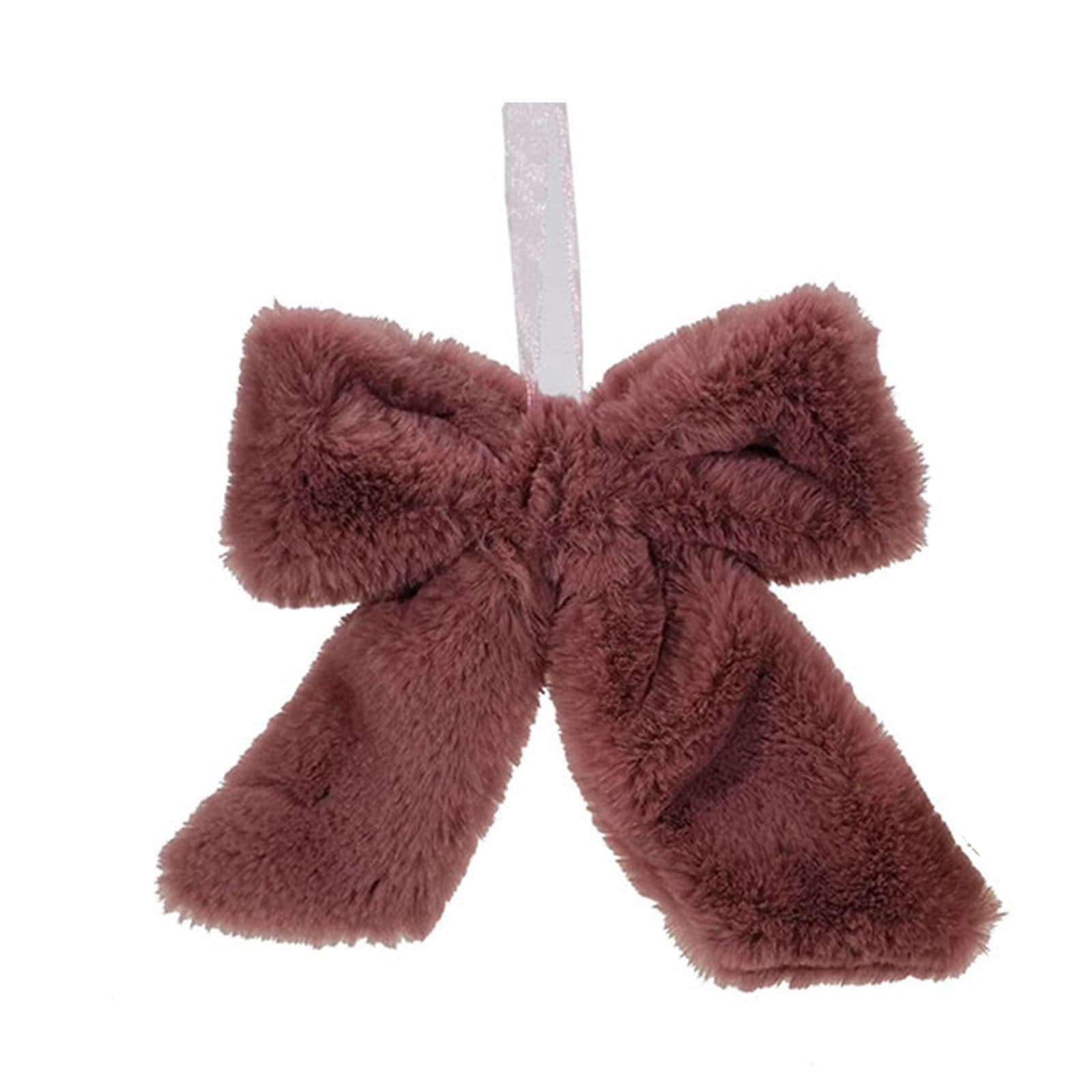 Fiocco effetto peluche imbottito decorazione natalizia per albero e ghirlanda - 2
