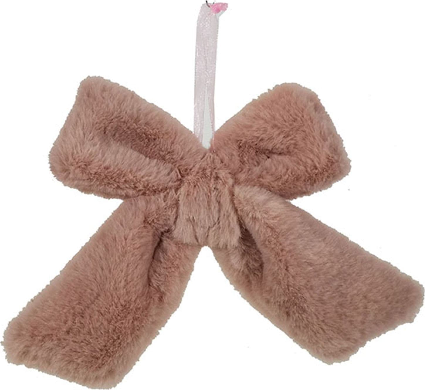 Fiocco effetto peluche imbottito decorazione natalizia per albero e ghirlanda - 3