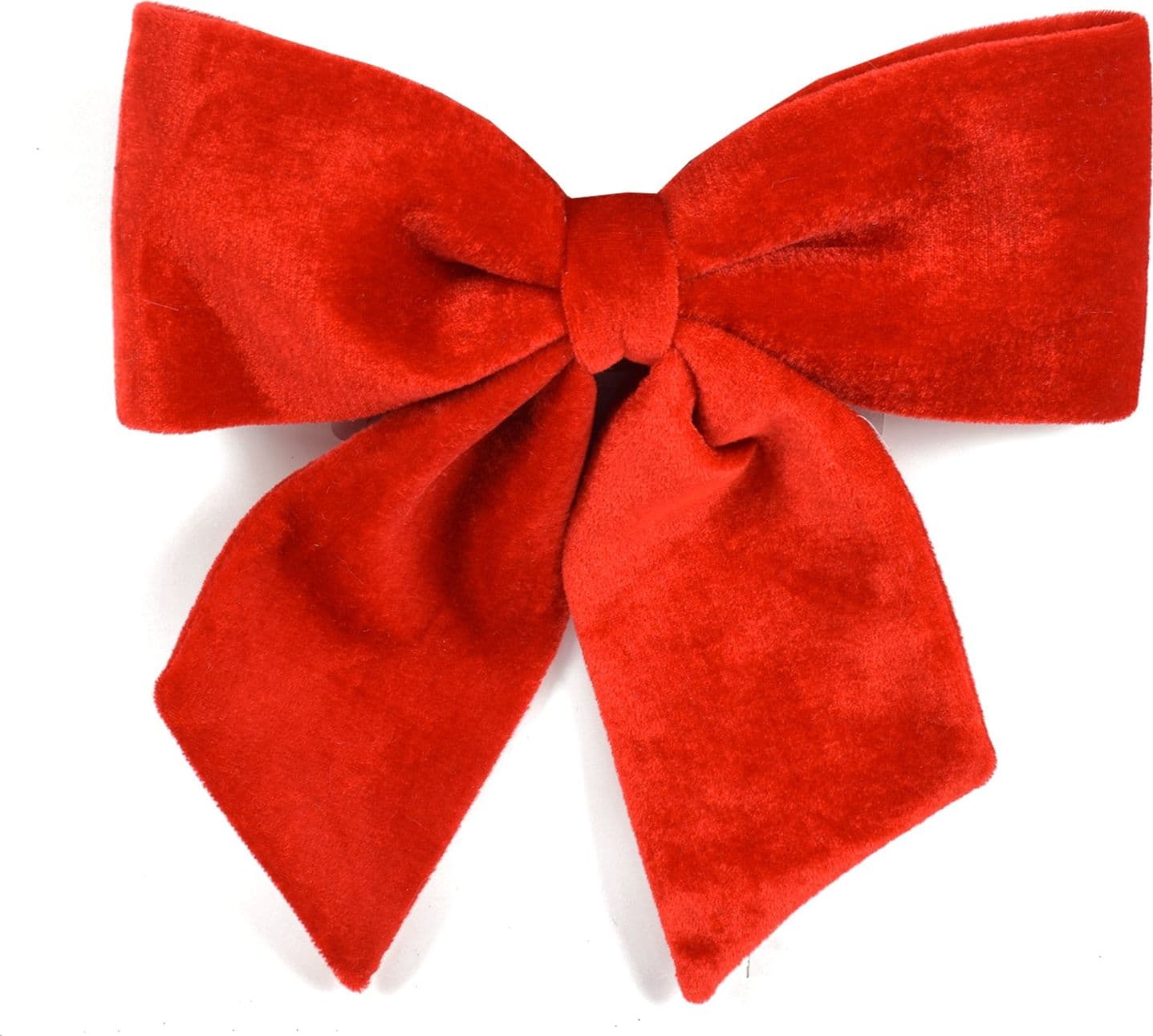 Fiocco rosso in velluto imbottito decorazione natalizia per albero e ghirlanda dietro porta - 5