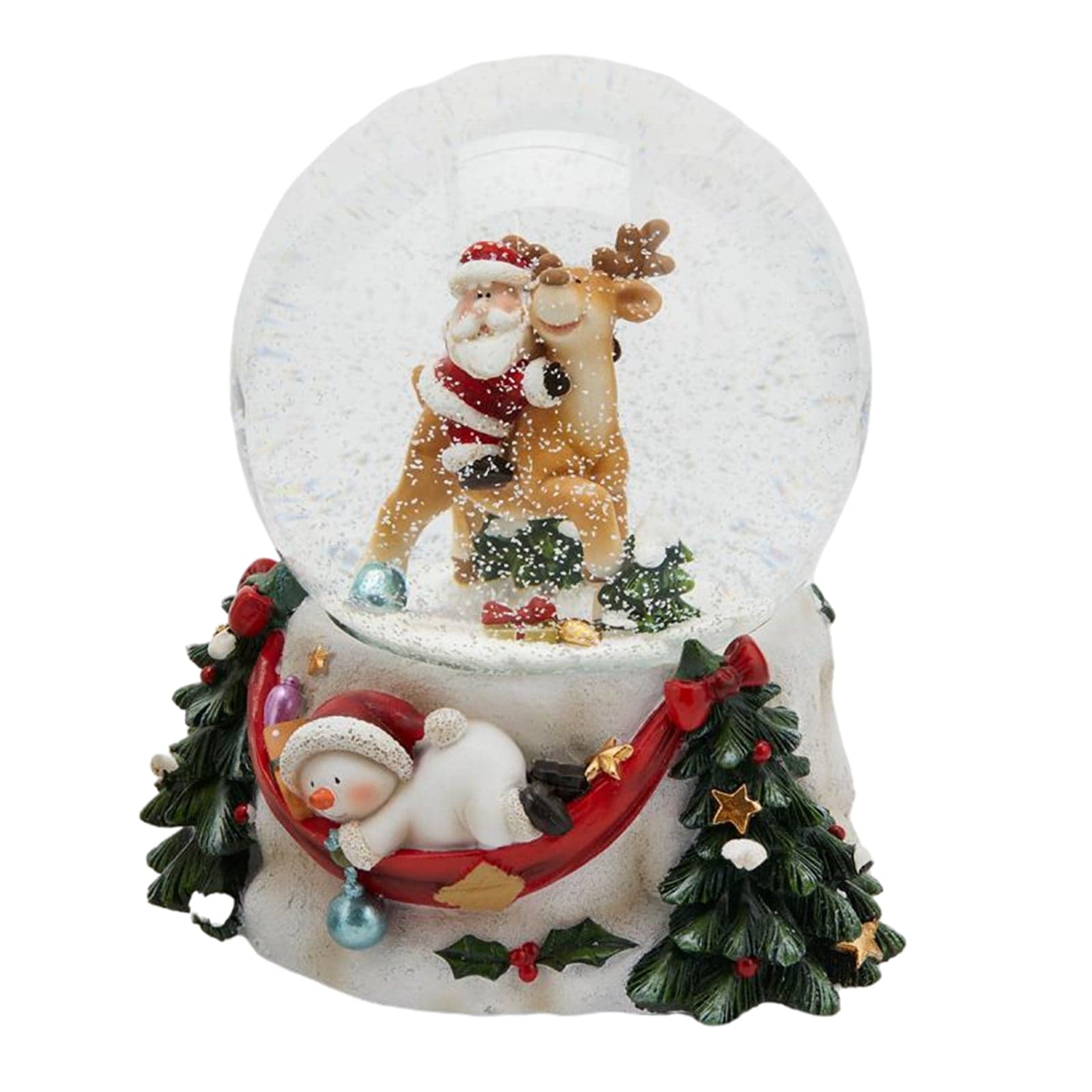 Sfera di cristallo natalizia con Babbo Natale decorazione per interno ad acqua da 10 cm - 2