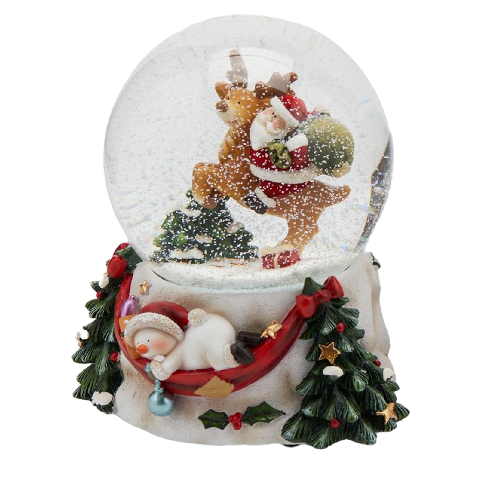 Sfera di cristallo natalizia con Babbo Natale decorazione per interno ad acqua da 10 cm - 3