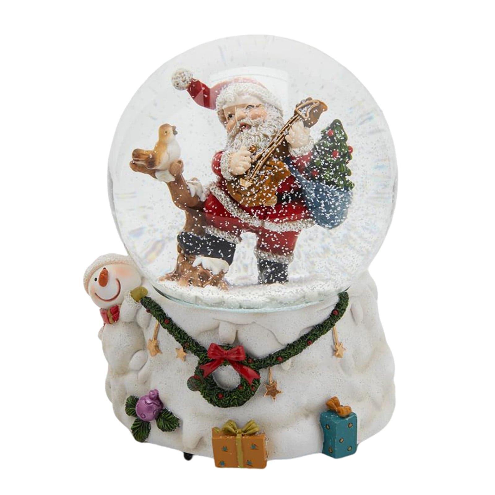 Sfera di cristallo natalizia con Babbo Natale decorazione per interno ad acqua da 10 cm - 2