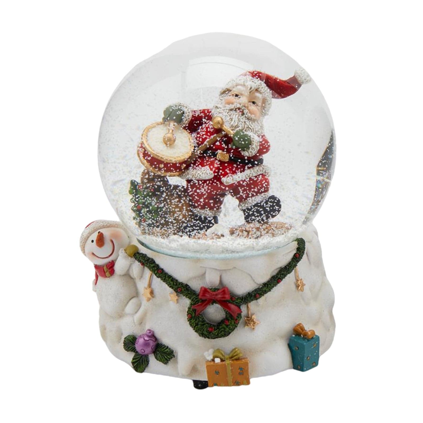 Sfera di cristallo natalizia con Babbo Natale decorazione per interno ad acqua da 10 cm - 3