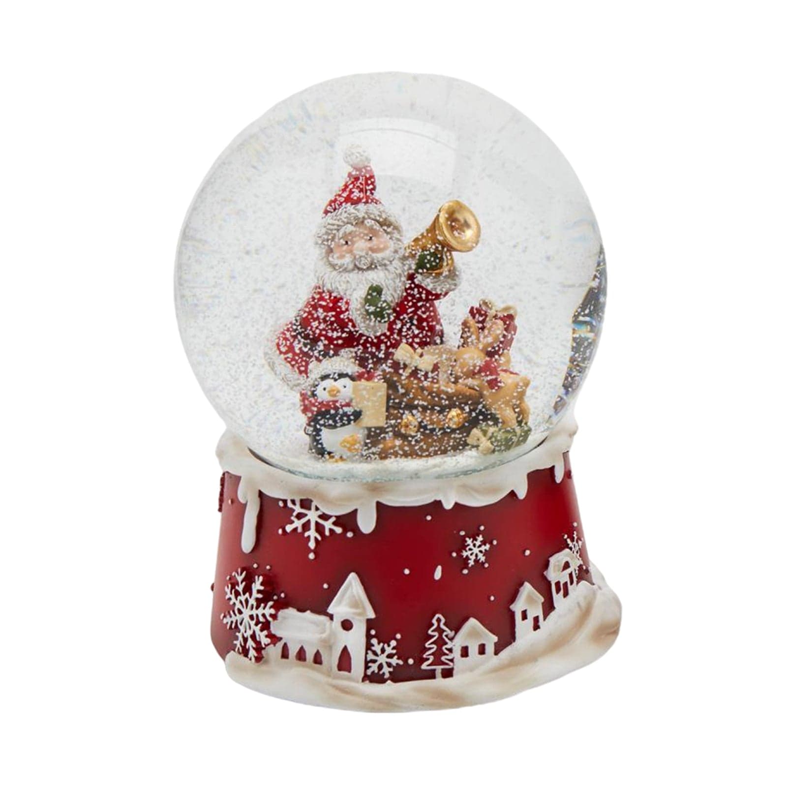 Sfera di cristallo natalizia con Babbo Natale decorazione per interno ad acqua da 10 cm - 2