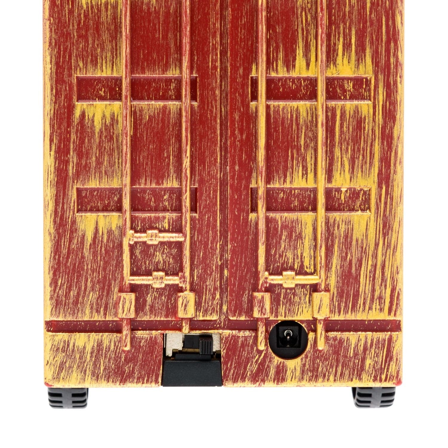 Lanterna natalizia a batteria rosso antico "Cola Truck" con nevicata glitter da 32cm - 3