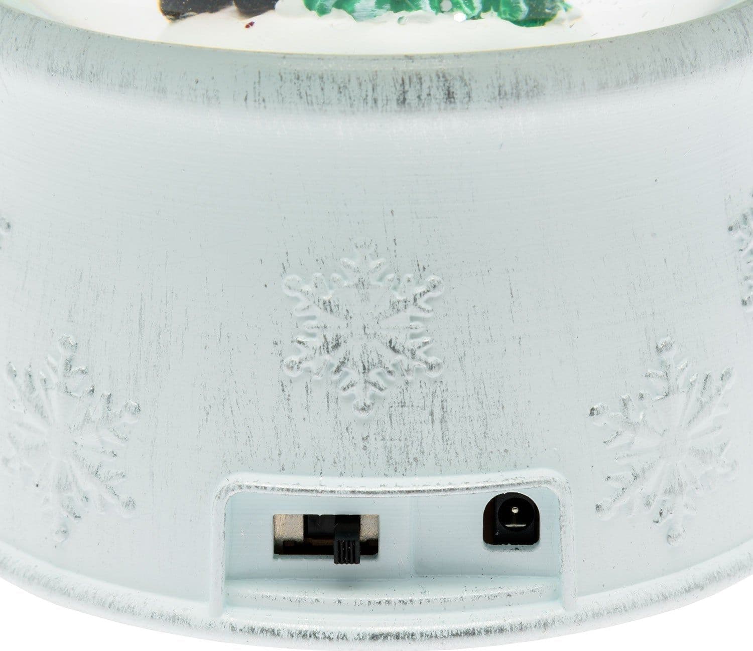 Sfera in vetro palla di neve decorata luminosa con led a luce bianco caldo ø13cm - 10