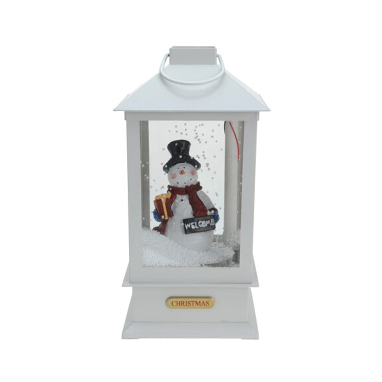 Lanterna in plastica con Suoni e Led per arredo e decorazioni natalizie h 38 cm - 3