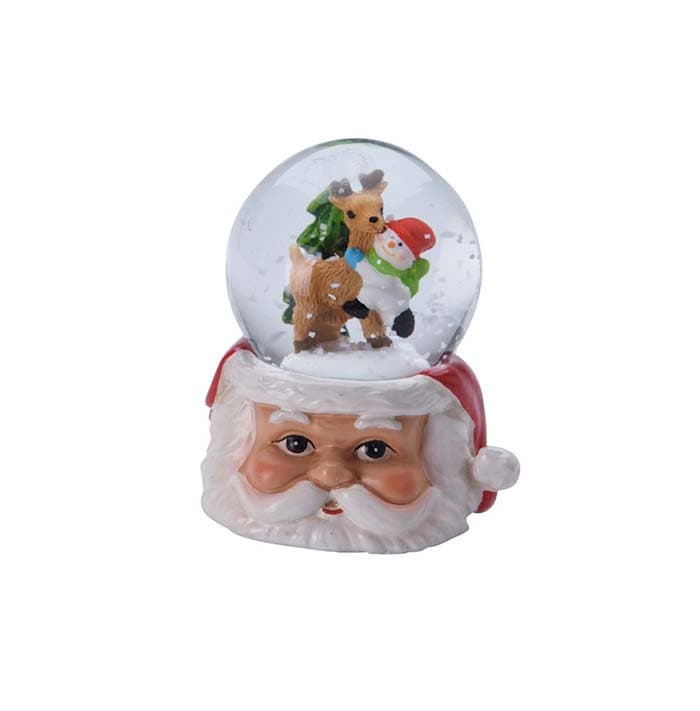 Ampolla con babbo natale, palla di neve natalizia h 6,5 cm idea regalo - 3