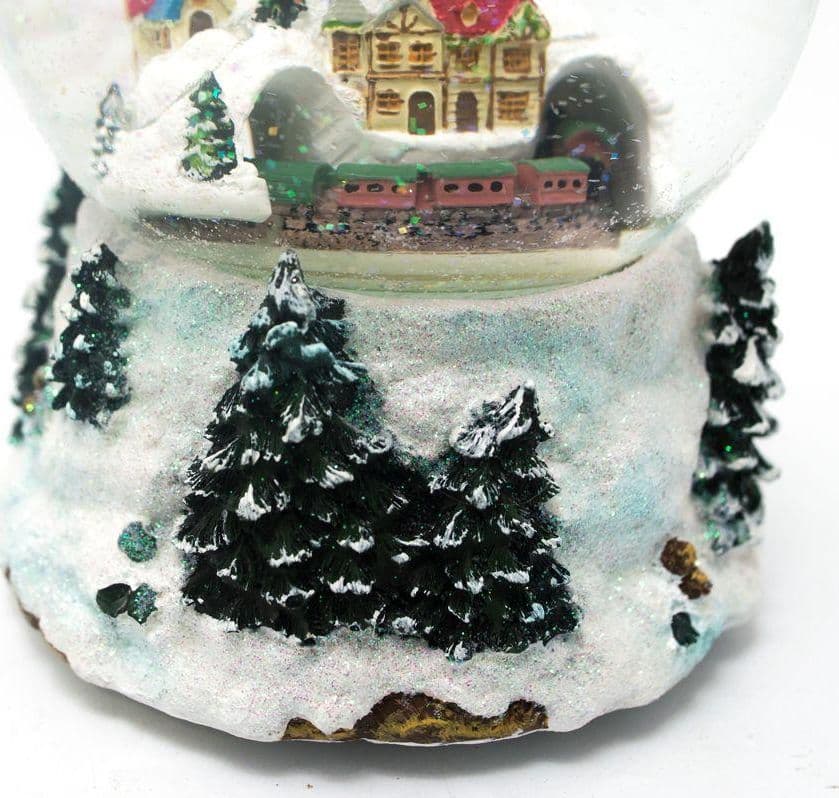 Ampolla con Babbo Natale in vetro decorazione natalizia con carillon - 4