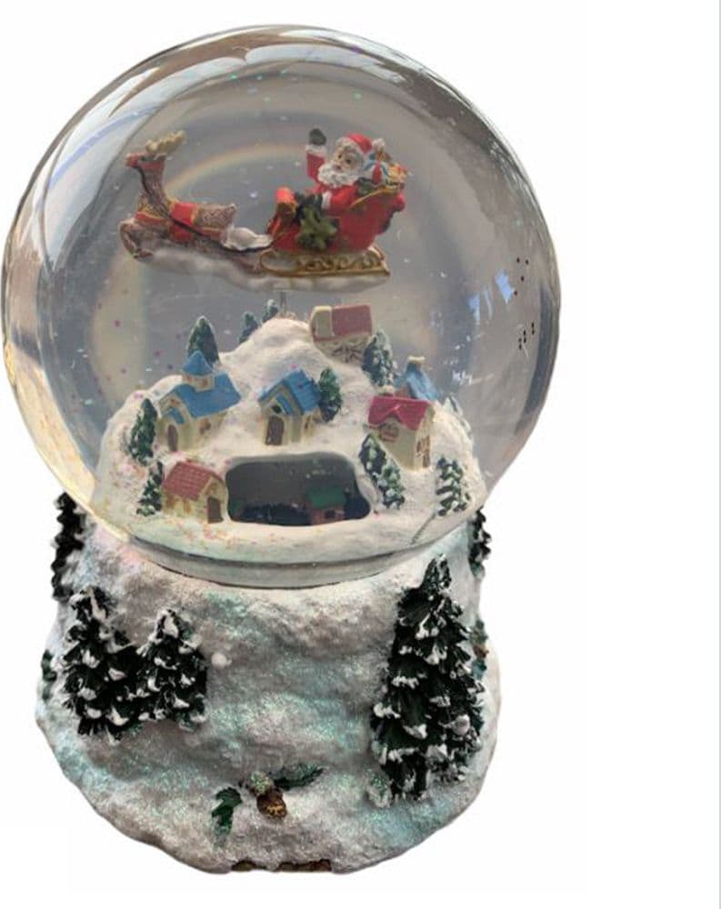 Ampolla con Babbo Natale in vetro decorazione natalizia con carillon - 5